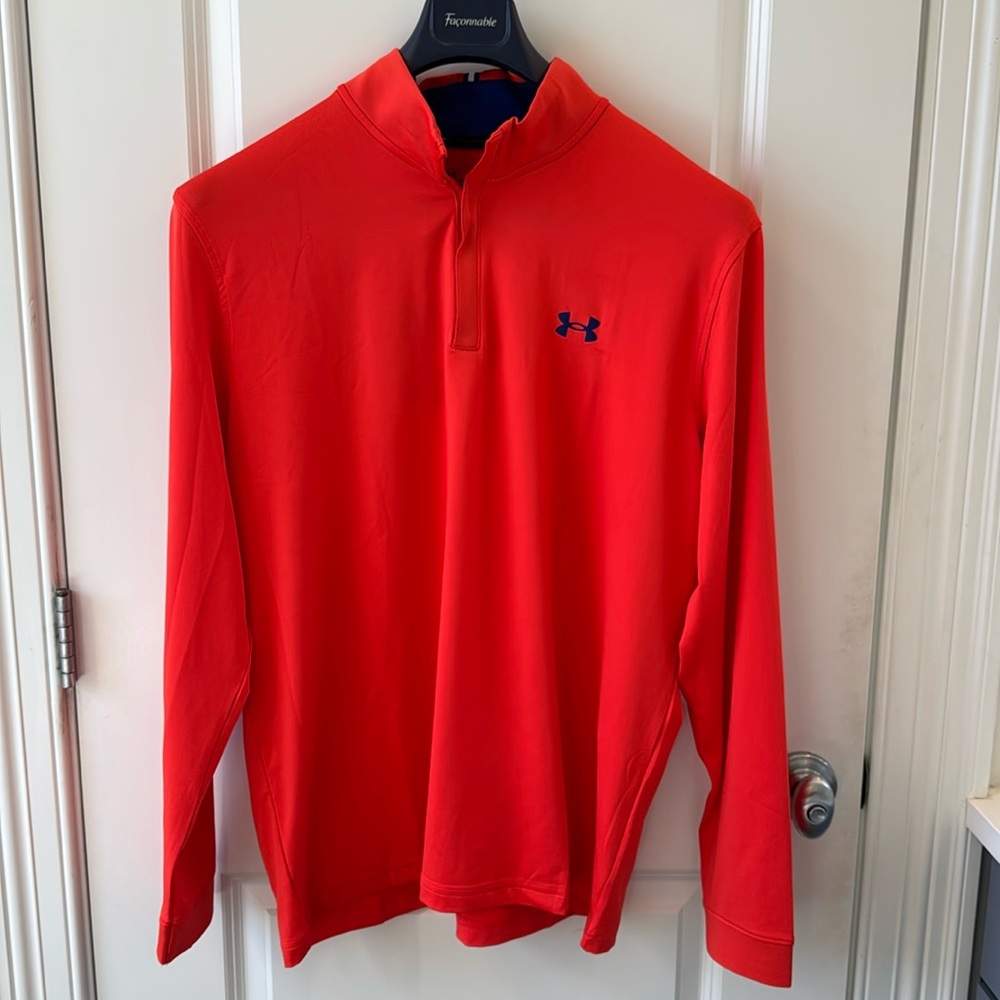Under Armour Playoff 2.0 1/4 Zip XL Coral Red